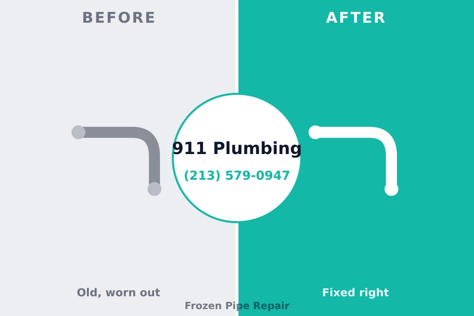 Before and after: plumbing repair Lely Resort, FL